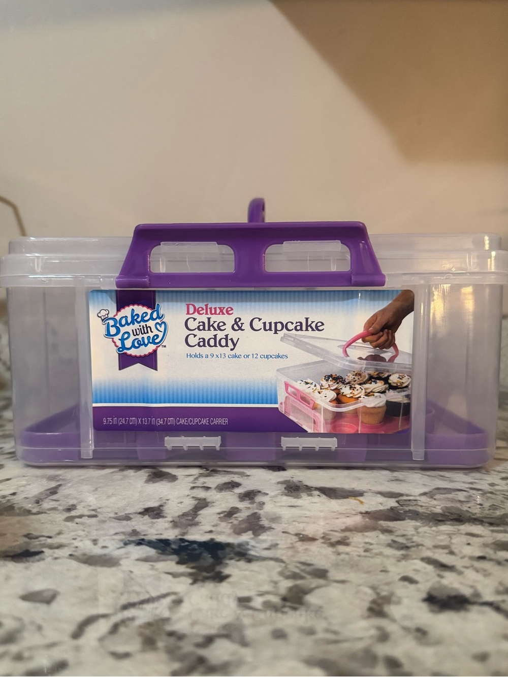 Deluxe Purple Cake & Cupcake Caddy